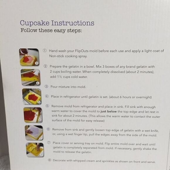 NIB Flip Outs Cupcake Gelatin Mold - Picture 2 of 5
